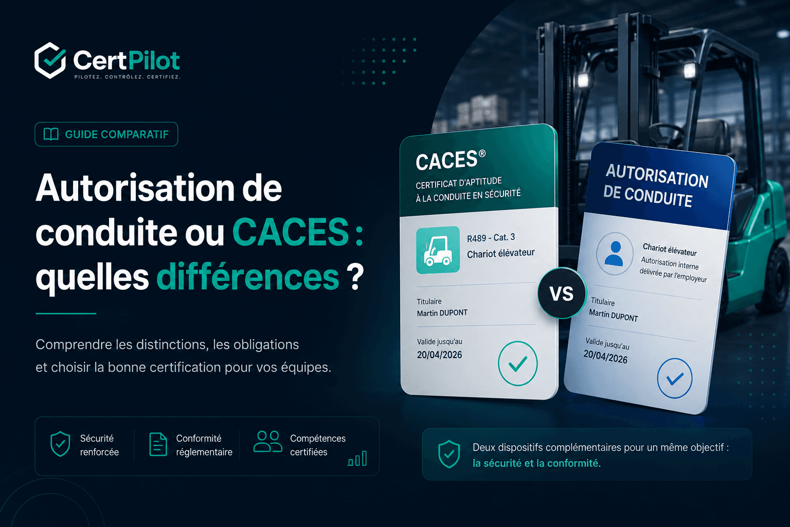 Cariste sur chariot élévateur — CACES et autorisation de conduite