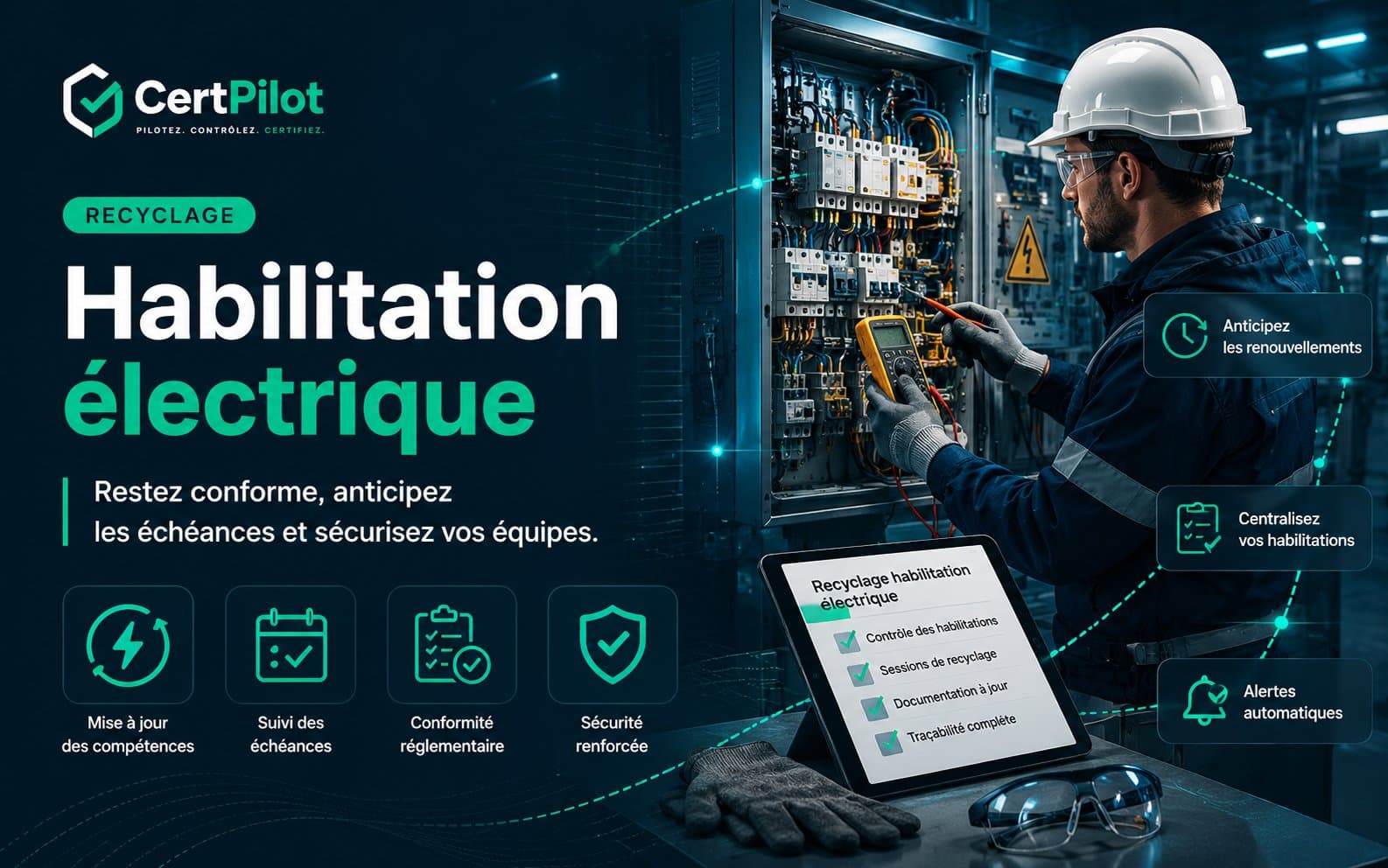 Habilitation électrique : durée de validité et recyclage